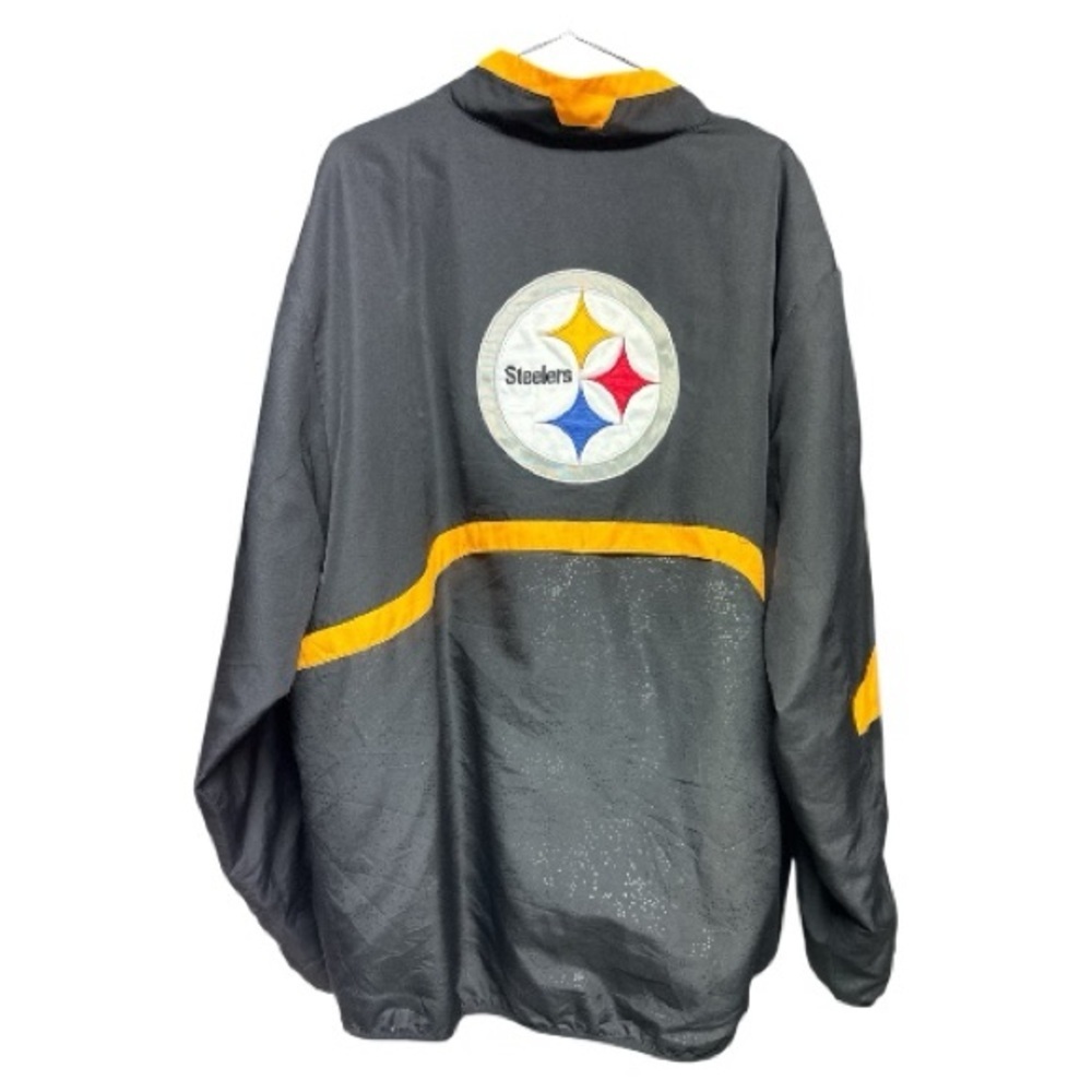Reebok Black and Yellow Steelers Pullover Windbreaker Size XL - Picture 2 of 8
